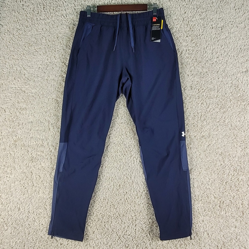Under Armour Squad Warm-Up Pants Women's Medium Navy Blue NWT UA Storm Joggers